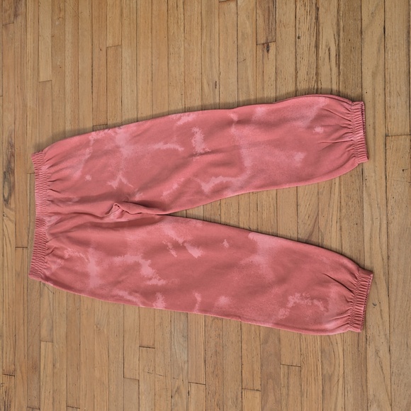 Adidas Junior Peach Tie-dye Cotton-Blend Sweatpants Fleece Jogger Size XL - Picture 7 of 9